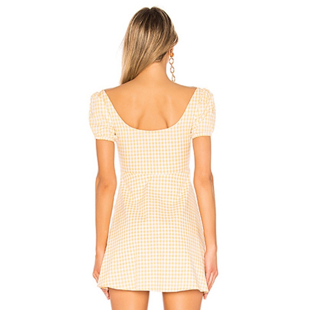 LPA Dress 251 in Golden Gingham - Picture 3 of 5